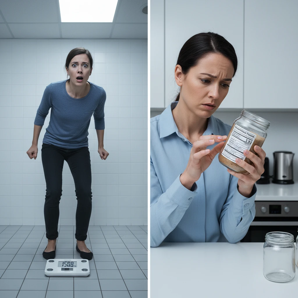 Visualizing the difference between weight anxiety in anorexia and ingredient anxiety in orthorexia