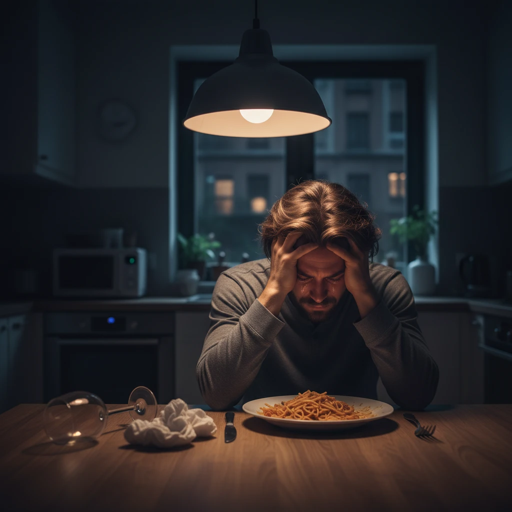 Person experiencing distress related to eating behaviors