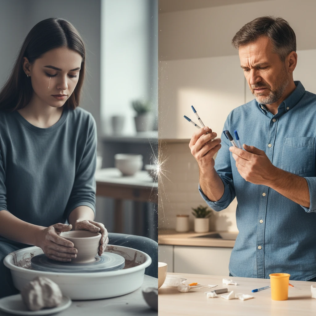 Visual comparison between general depression and diabetes-specific distress