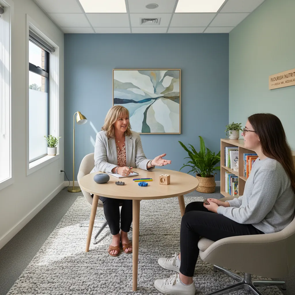 Neurodivergent affirming dietitian consultation setting