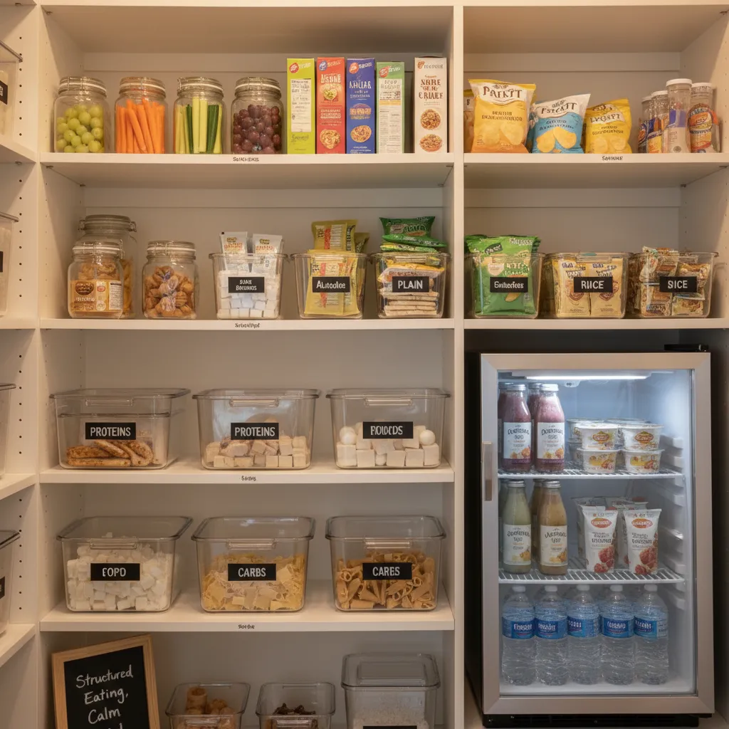 Organized safe foods for neurodivergent nutrition