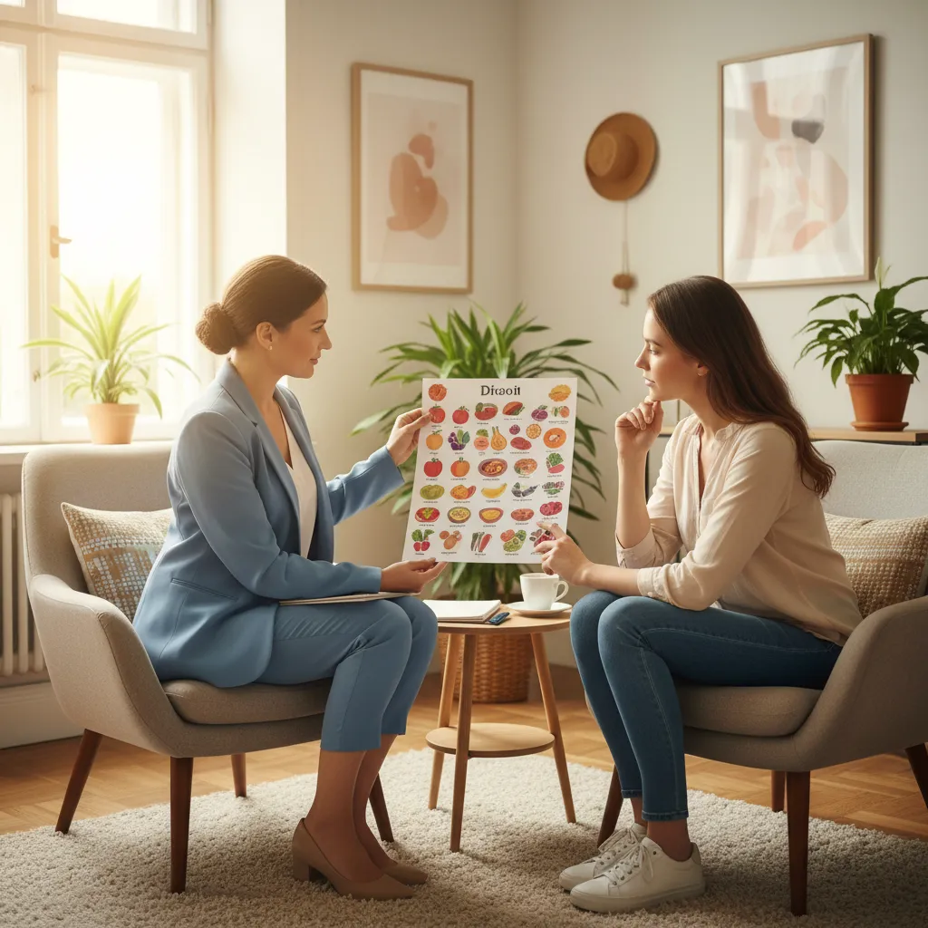 Dietitian consulting with patient about ARFID