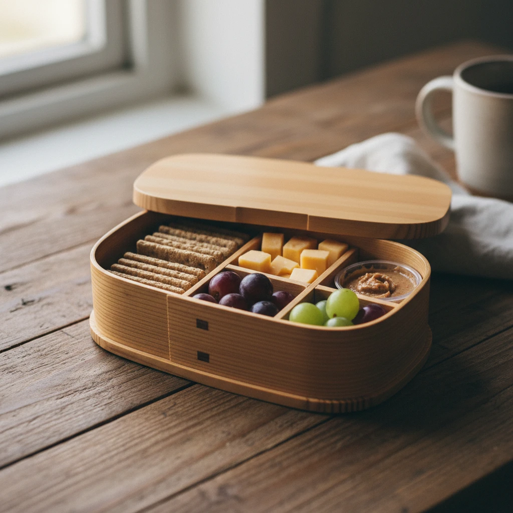 Bento lunchbox with separated ingredients for sensory issues