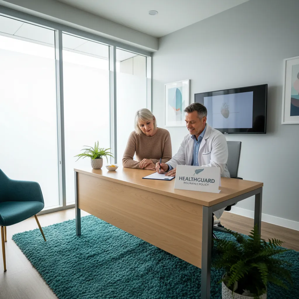 Doctor discussing Southern Cross insurance policy with patient