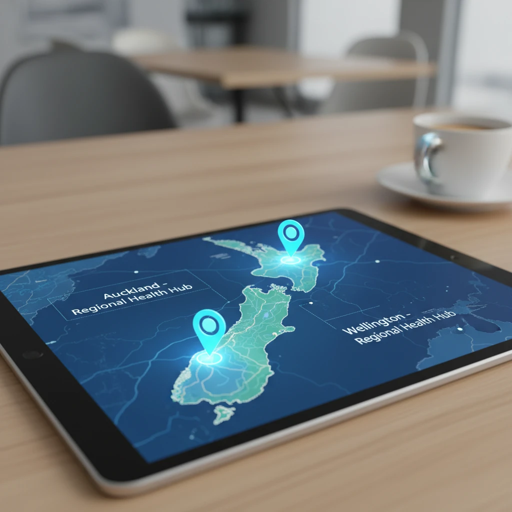 Map of New Zealand Eating Disorder Service Hubs