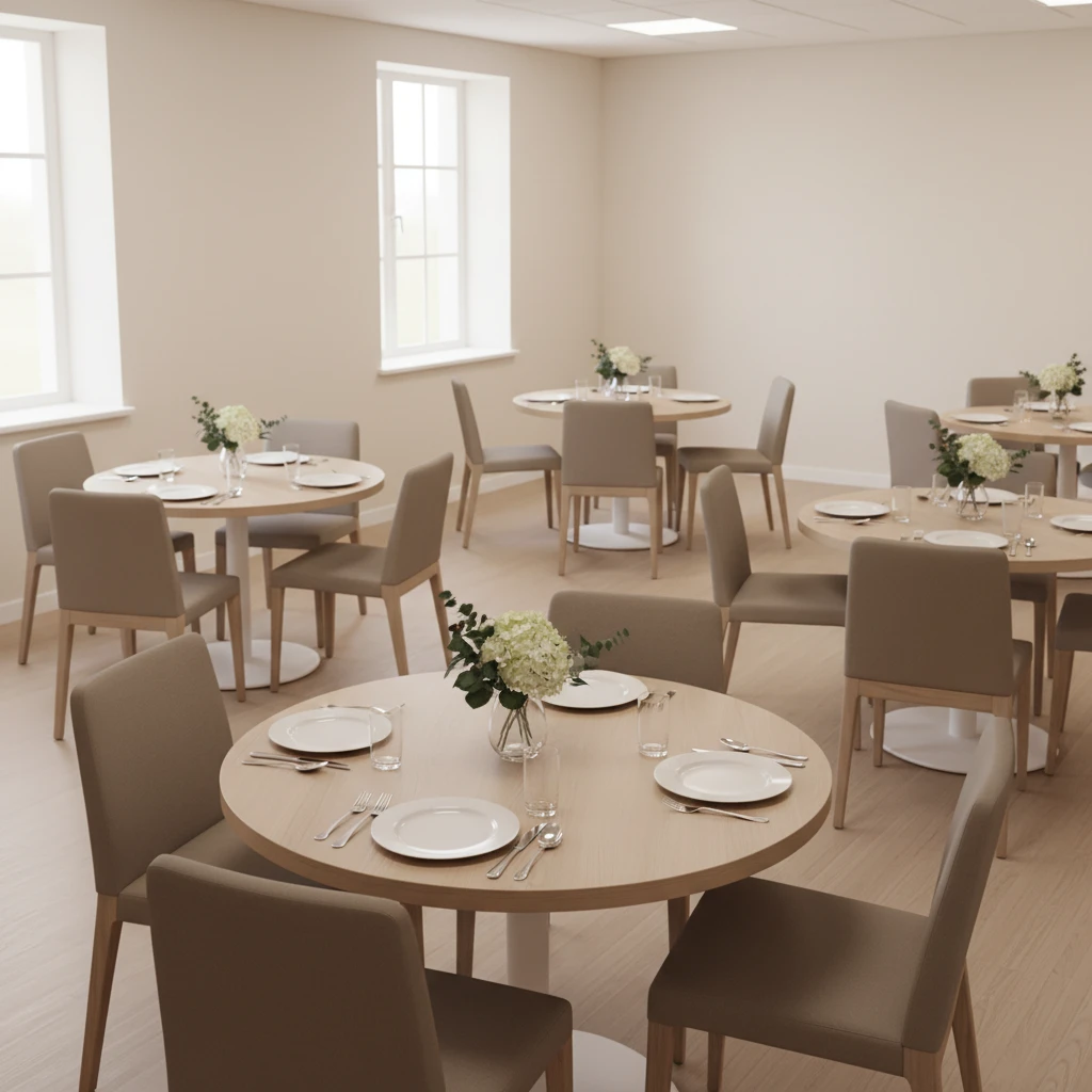 Communal dining area for supportive meal therapy