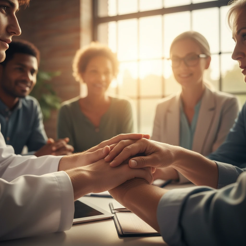 Family support meeting for mental health recovery