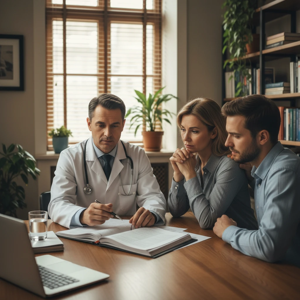 Doctor Consulting with Patient and Family