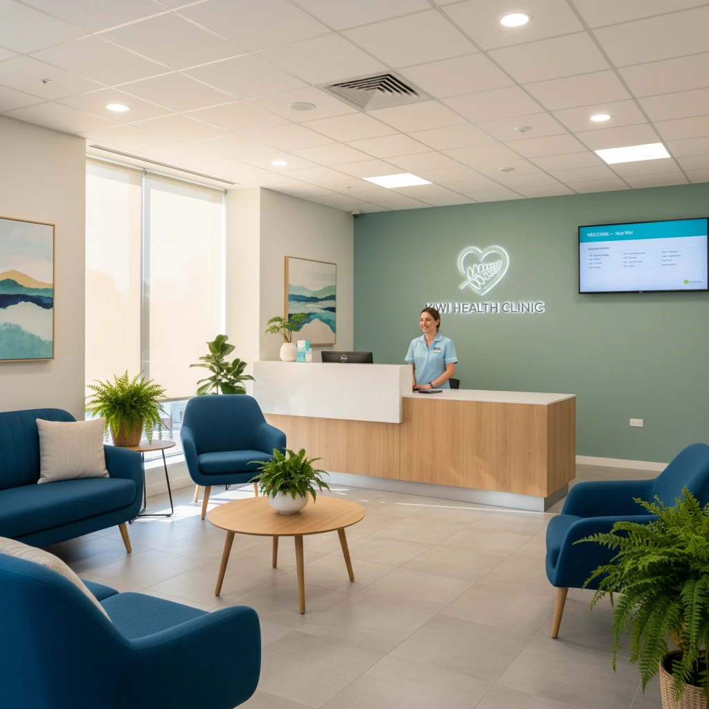 Reception area of a professional eating disorder clinic in Wellington