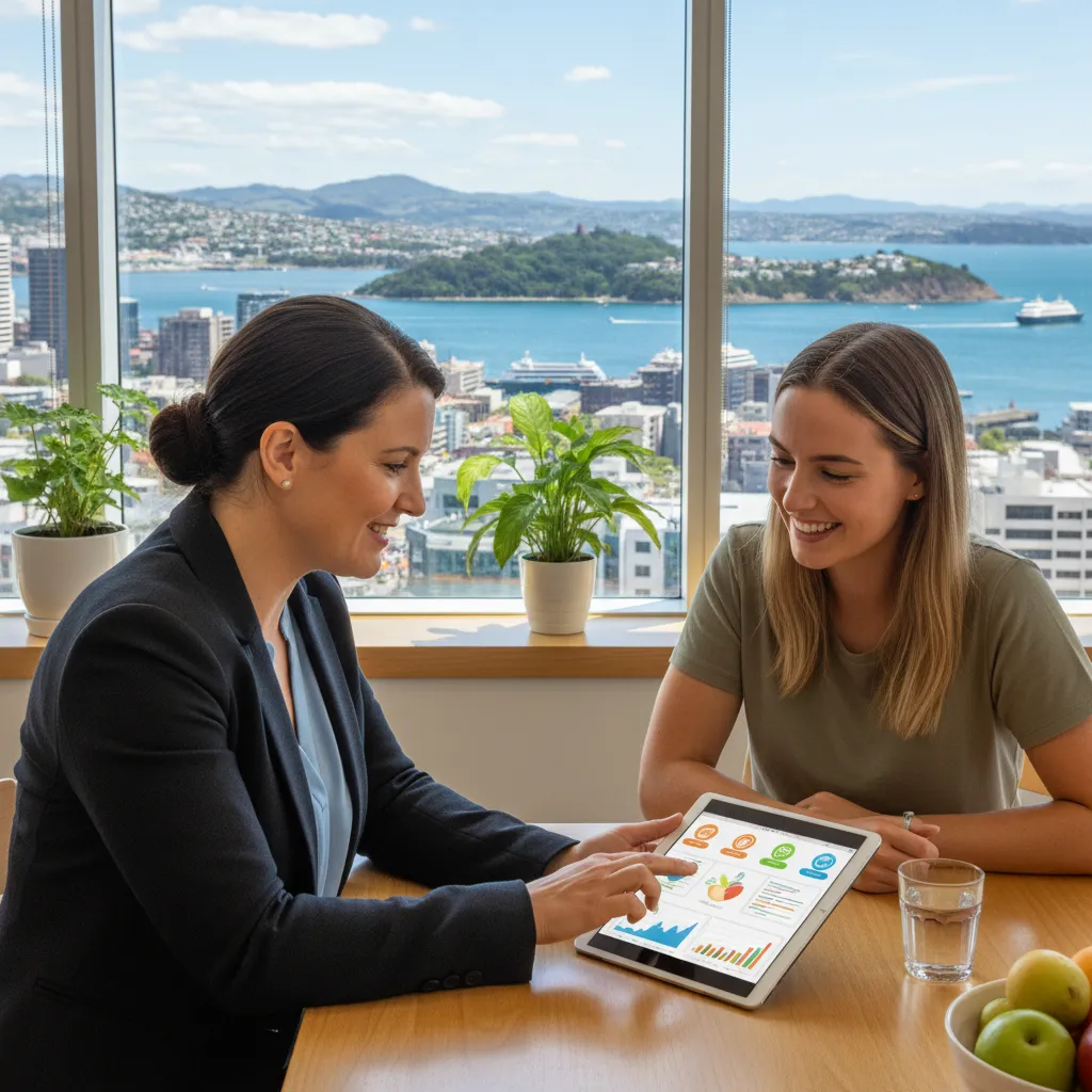 Private dietitian consultation in Wellington office