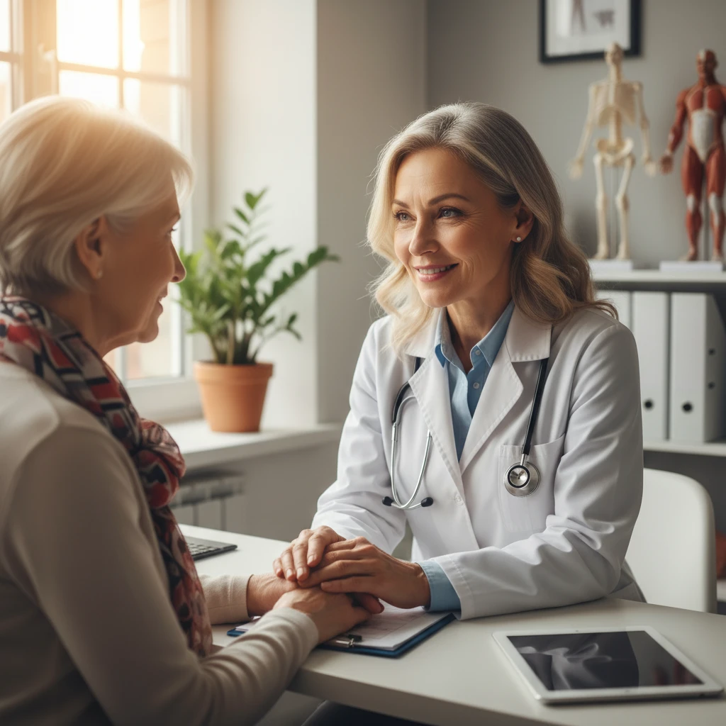 Doctor consulting with patient about referral