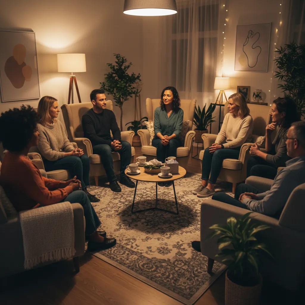 Adult support group for eating disorder recovery