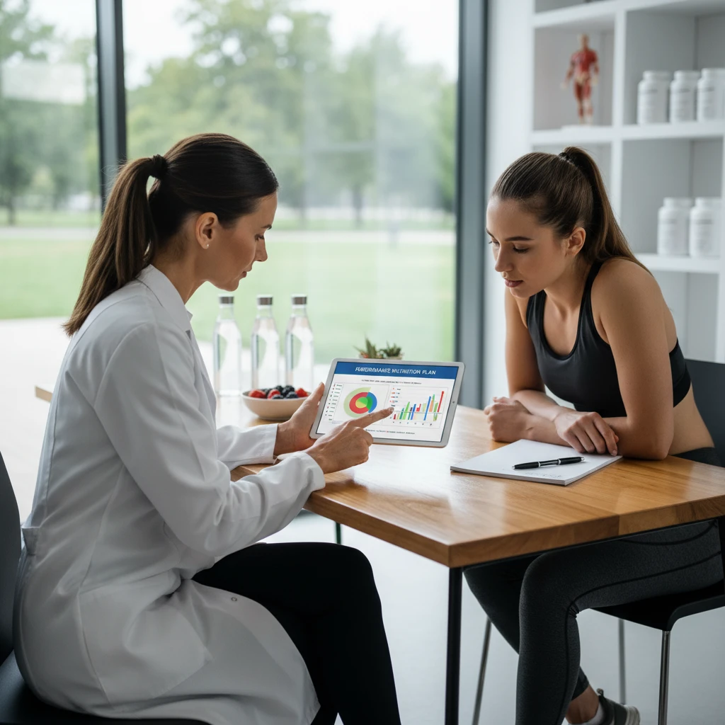 Sports Dietitian NZ consulting with an athlete about energy availability