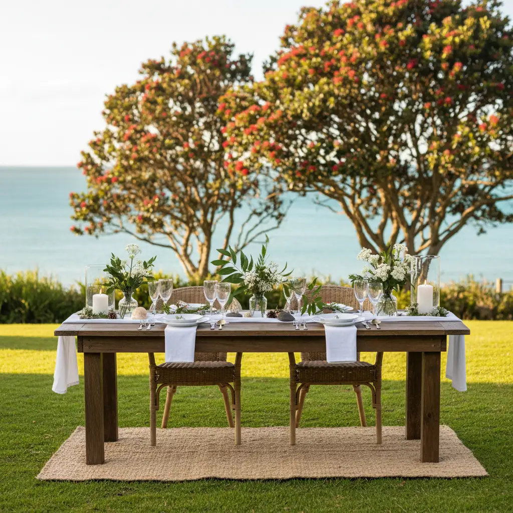 New Zealand Summer Christmas Table Setting