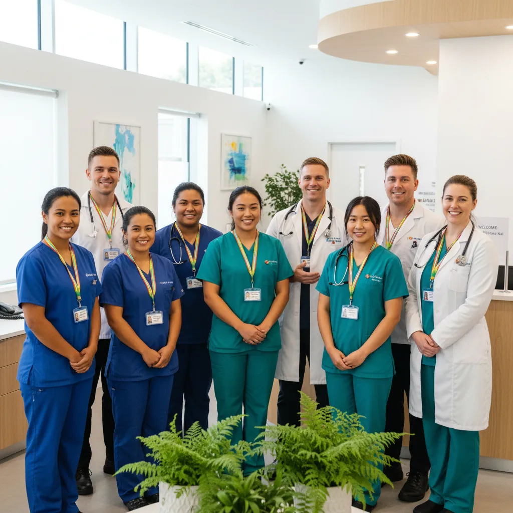 Inclusive healthcare team in New Zealand