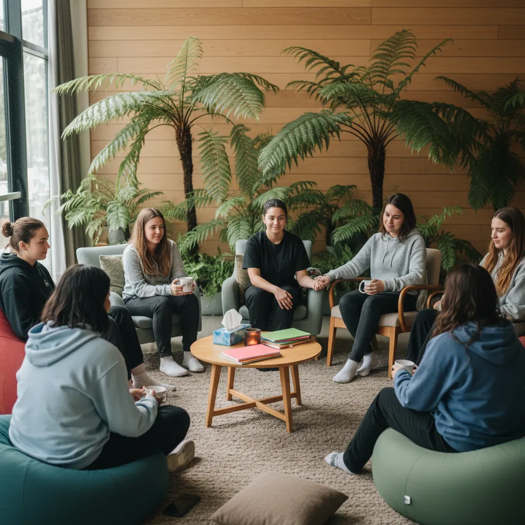 Rainbow youth support group meeting in New Zealand
