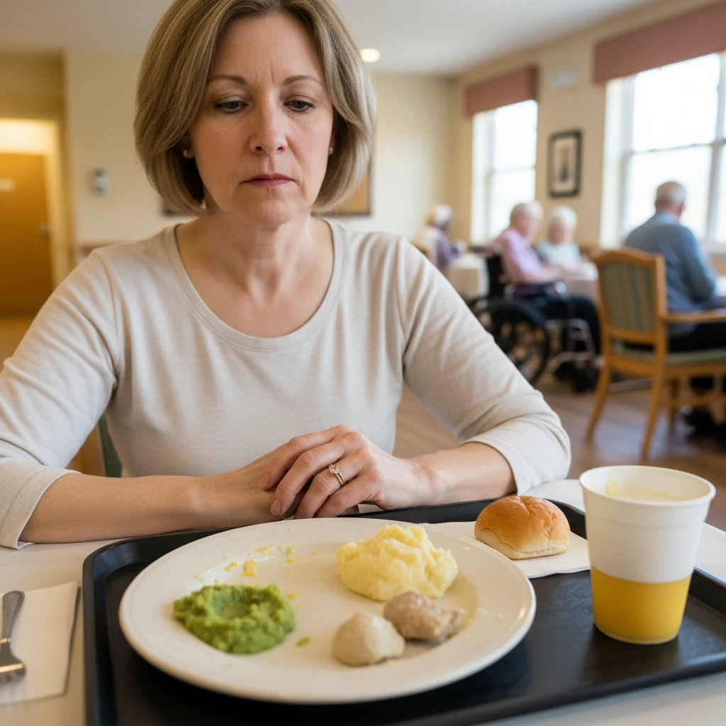 Untouched meal tray in aged care facility